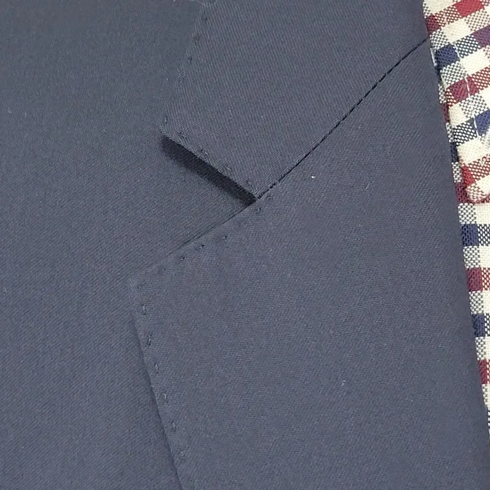 Hugo Boss Men's Sport Coat Blazer Two Button Navy Blue Guabello 120s Wool Sz 48R